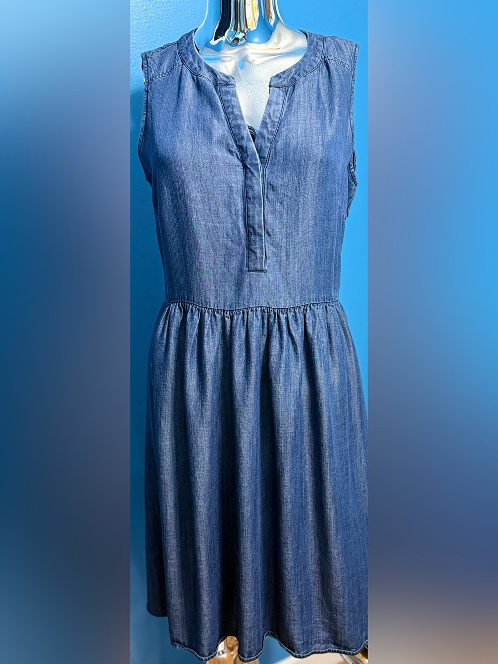 Women’s Tommy Hilfiger Washed Blue Denim Sleeveless Dress M